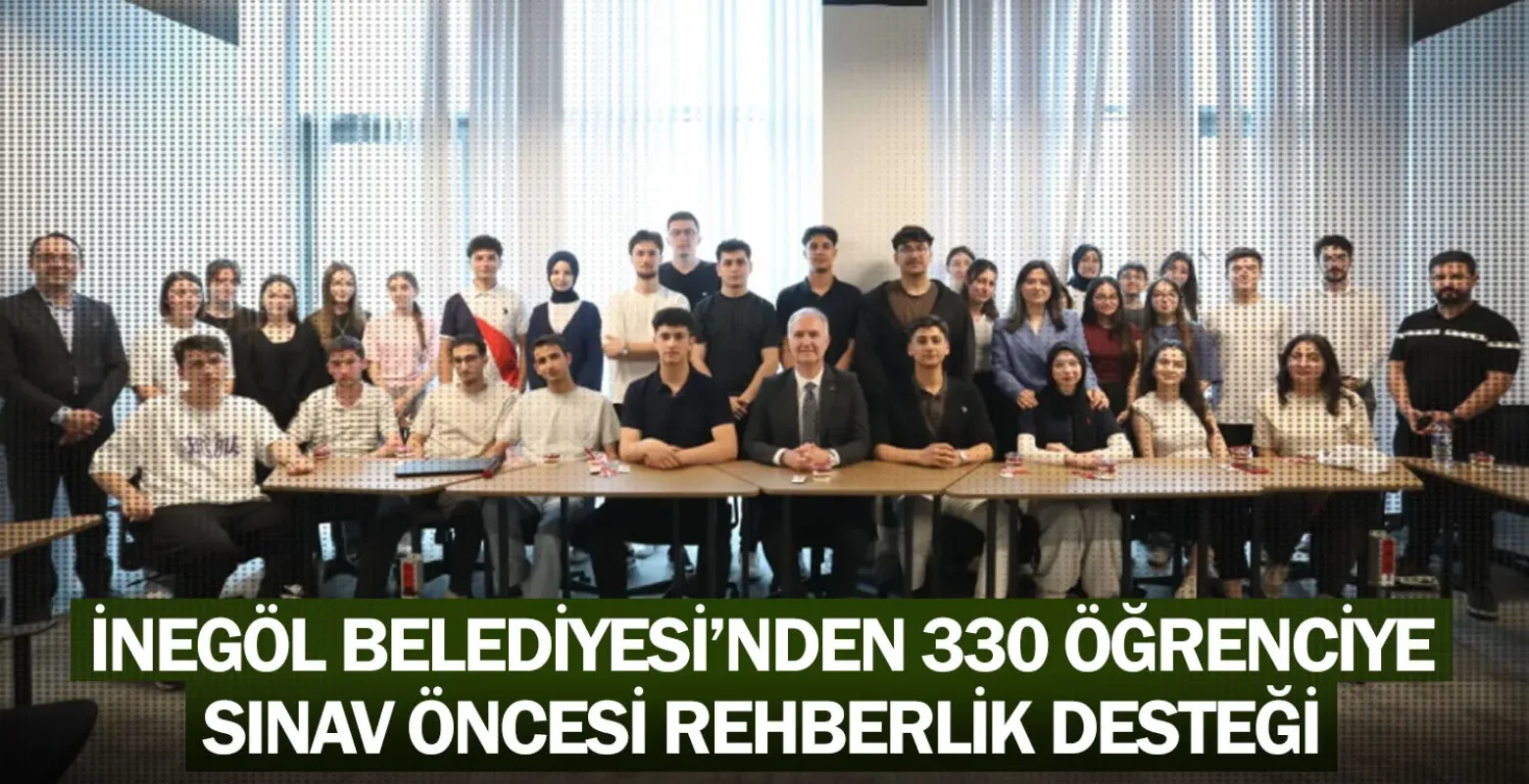 İnegöl Belediyesi’nden 330 Öğrenciye Sınav Öncesi Rehberlik Desteği