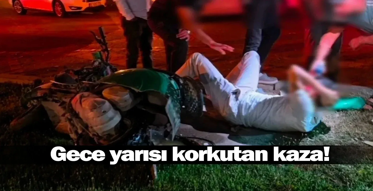 İnegöl'de gece yarısı korkutan kaza!