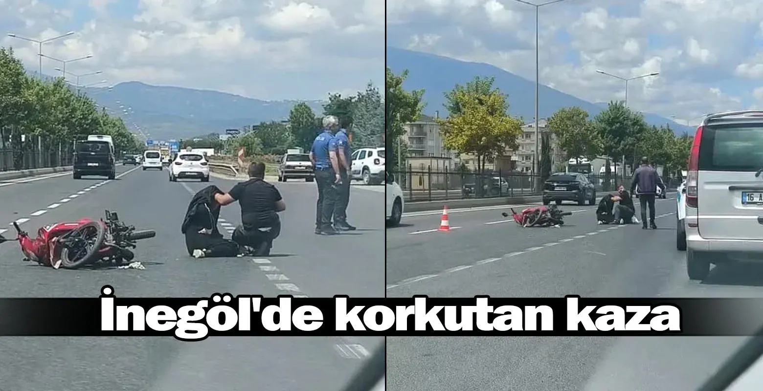 İnegöl'de korkutan kaza