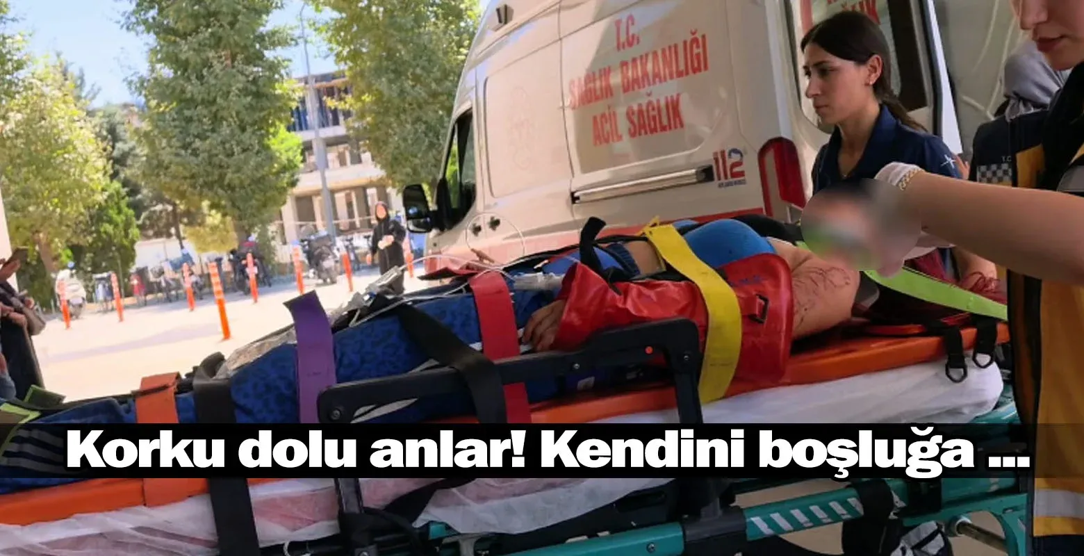İnegöl'de korku dolu anlar! Kendini boşluğa ...