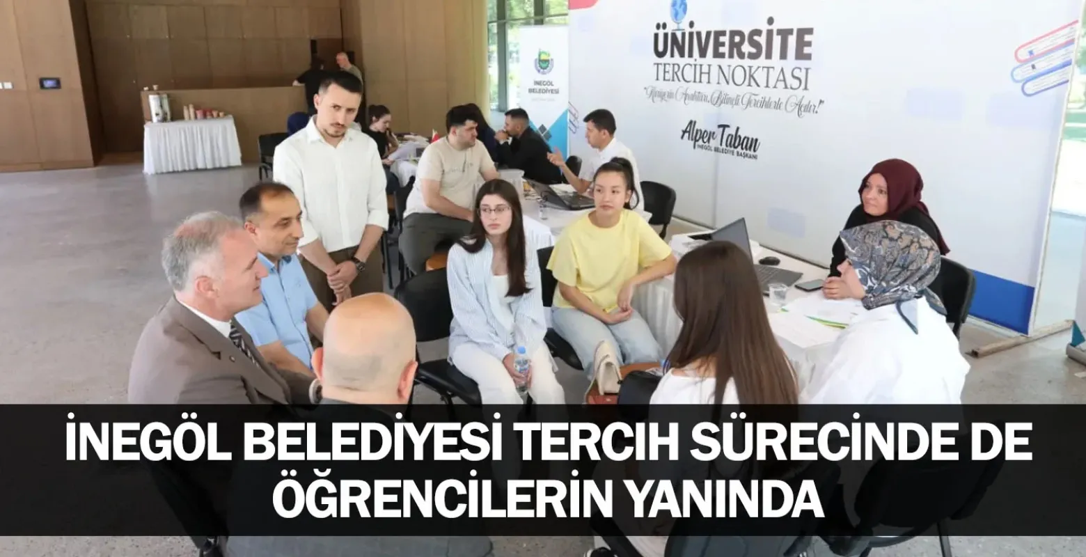 İnegöl Belediyesi tercih sürecinde de öğrencilerin yanında