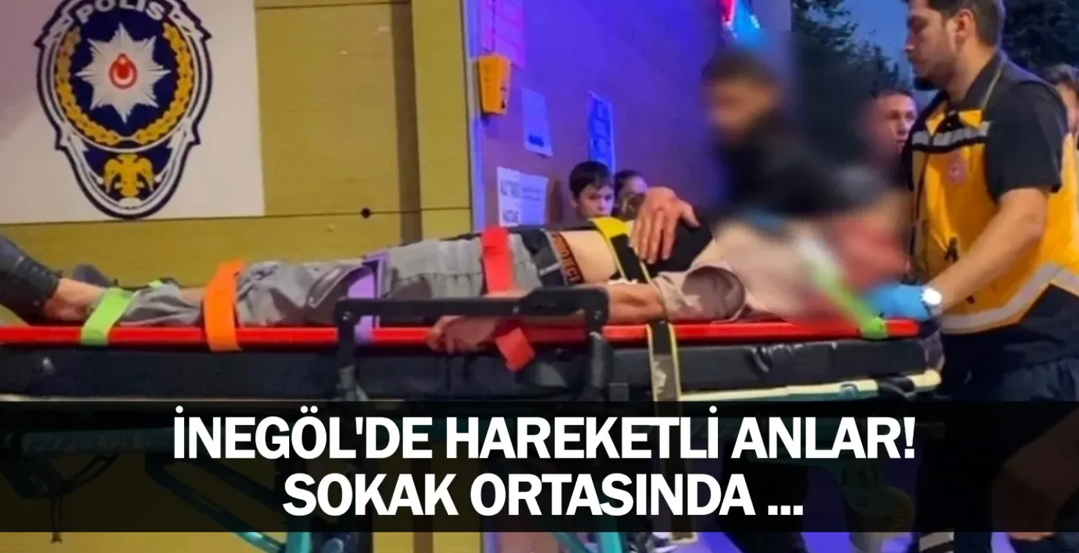 İnegöl'de hareketli anlar! Sokak ortasında ...