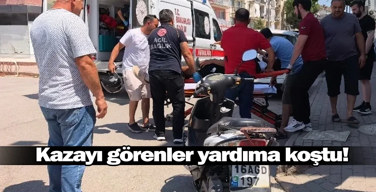 Kazayı görenler yardıma koştu!