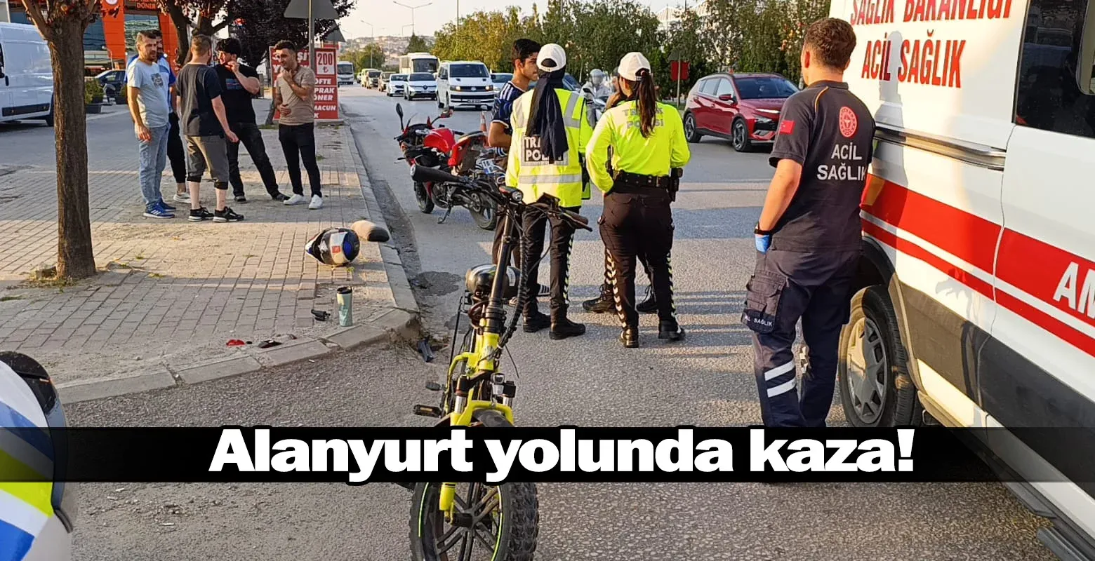 Alanyurt yolunda kaza!