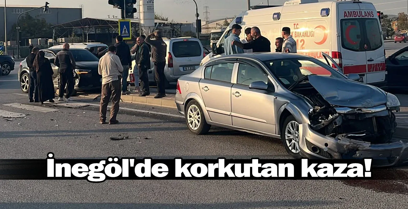 İnegöl'de korkutan kaza!