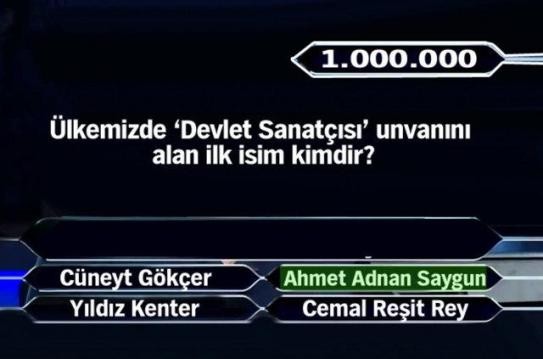 Milyonluk Soruları Kimse Bilemedi