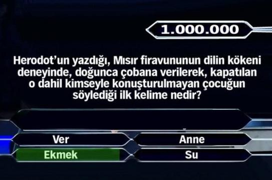 Milyonluk Soruları Kimse Bilemedi