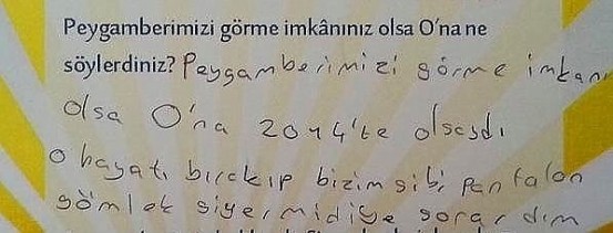 Çocuklara soruldu! Peygamberimizi görme imkanınız olsa ne söylerdiniz?