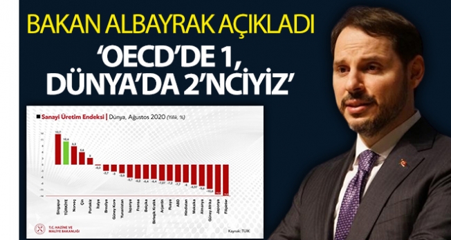 Bakan Albayrak: 'OECD'de 1, dünyada 2'nciyiz!'