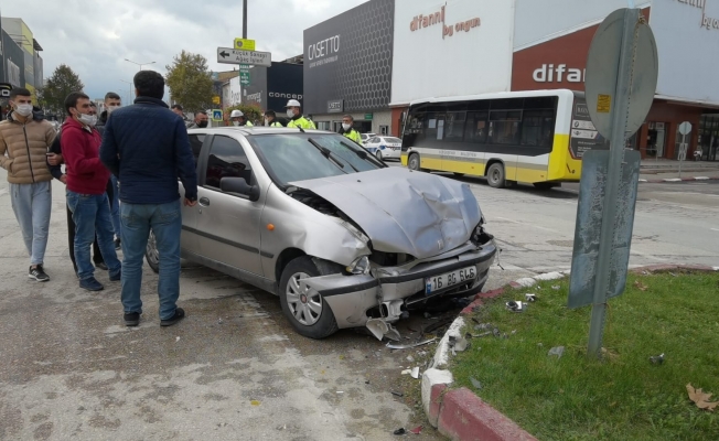 Ertuğrulgazi caddesinde  korkutan  kaza