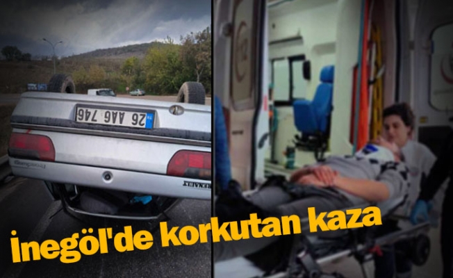 İnegöl'de korkutan kaza