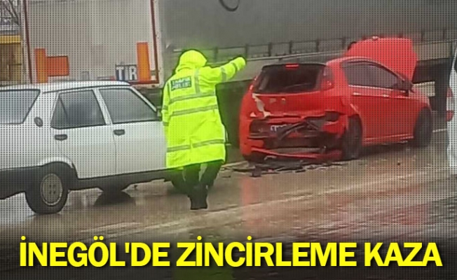 İnegöl'de zincirleme kaza