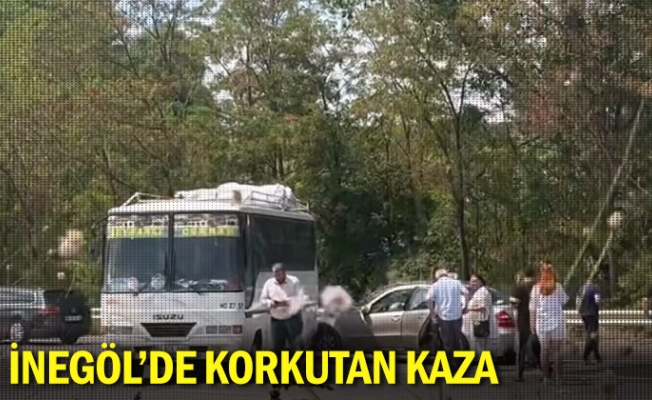 İnegöl'de korkutan kaza