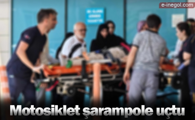 Motosiklet şarampole uçtu