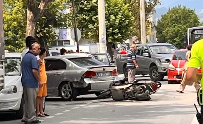 Motosiklet sürücüsü ağır yaralandı