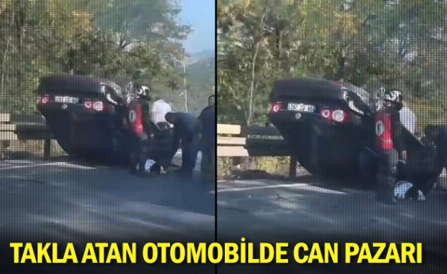 Takla atan otomobilde can pazarı