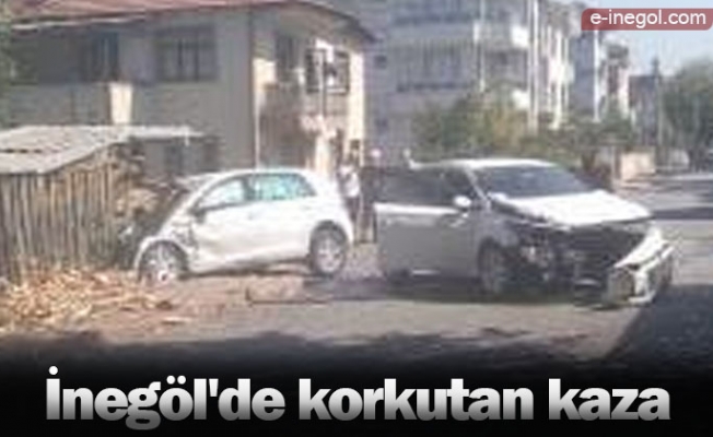 İnegöl'de korkutan kaza