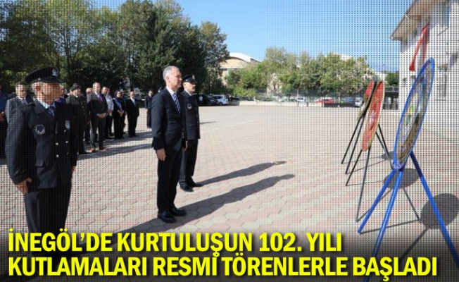 İnegöl'de kurtuluşun 102. Yılı kutlamaları resmi törenlerle başladı