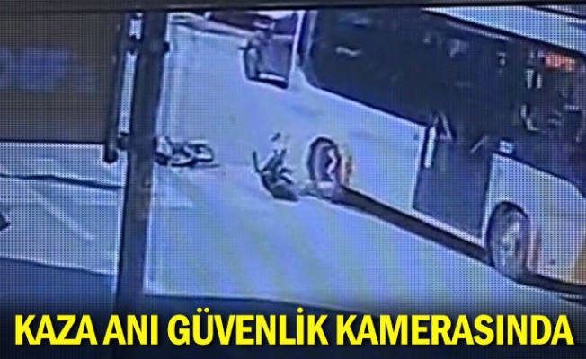 Kaza anı güvenlik kamerasında