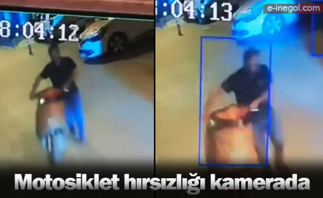 Motosiklet hırsızlığı kamerada