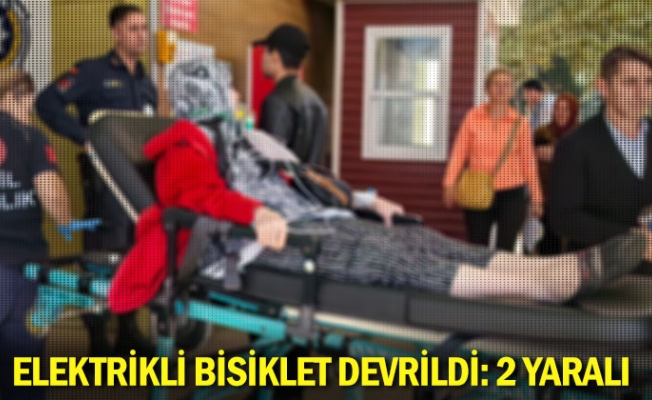 Elektrikli bisiklet devrildi: 2 yaralı