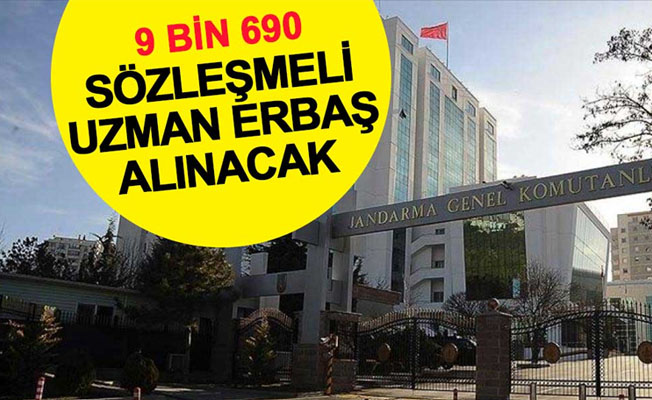 Jandarma 9 bin 690 sözleşmeli uzman erbaş alacak