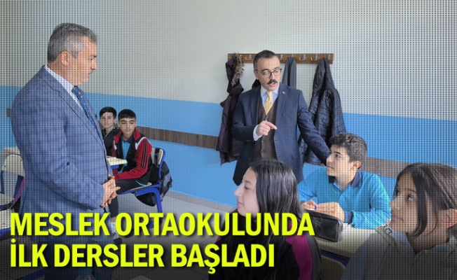 Meslek ortaokulunda ilk dersler başladı