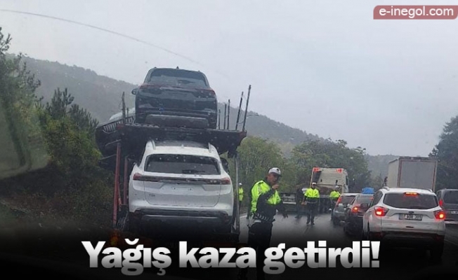 Yağış kaza getirdi!