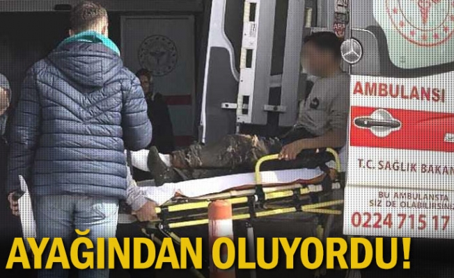 Ayağından oluyordu!