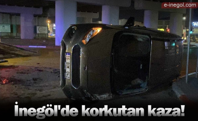 İnegöl'de korkutan kaza!