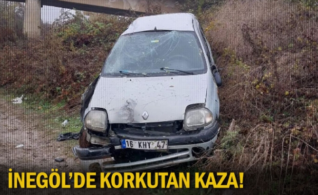 İnegöl'de korkutan kaza!