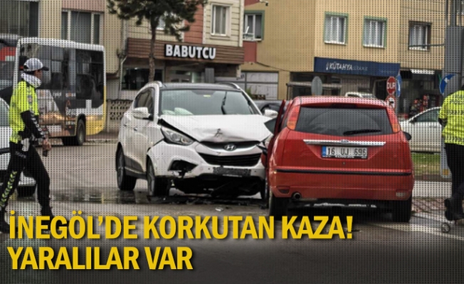 İnegöl'de korkutan kaza! Yaralılar var