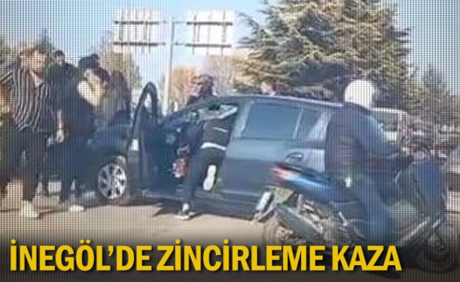 İnegöl'de zincirleme kaza