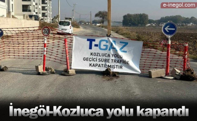 İnegöl-Kozluca yolu kapandı