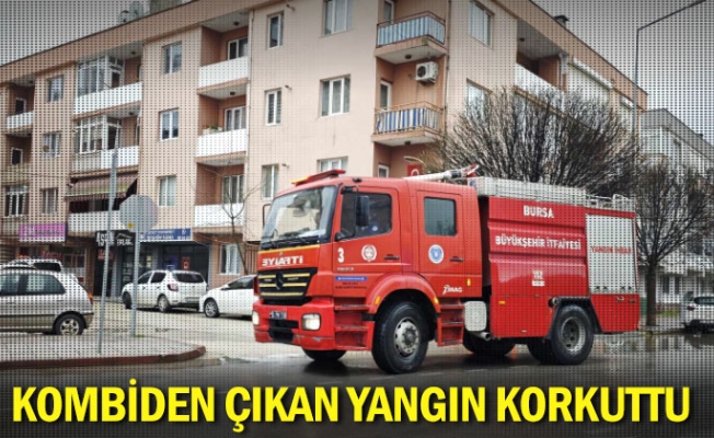 Kombiden çıkan yangın korkuttu