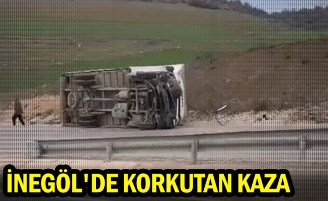 İnegöl'de korkutan kaza