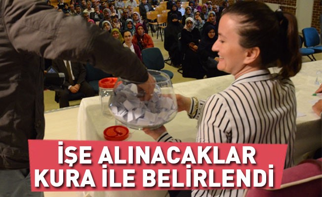 İnegöl'de işe alınacaklar kurayla belirlendi