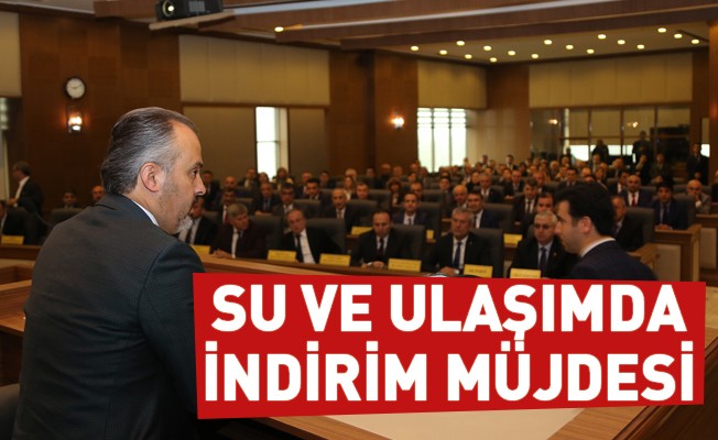 Su ve ulaşımda indirim müjdesi