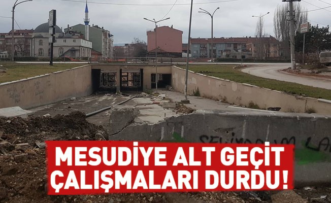 Mesudiye Alt Geçit Çalışmaları Durdu