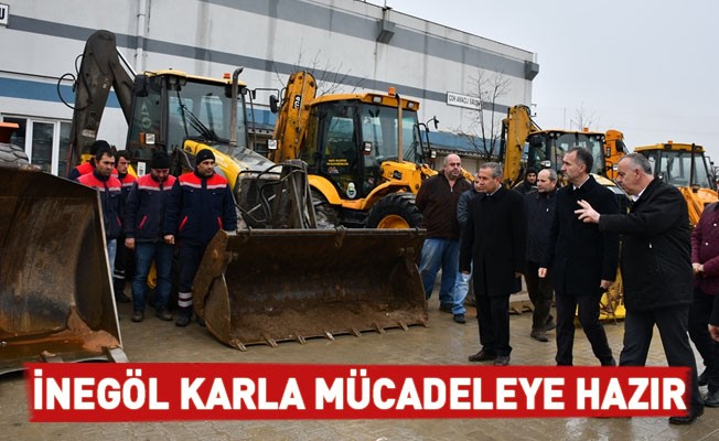 İnegöl karla mücadeleye hazır