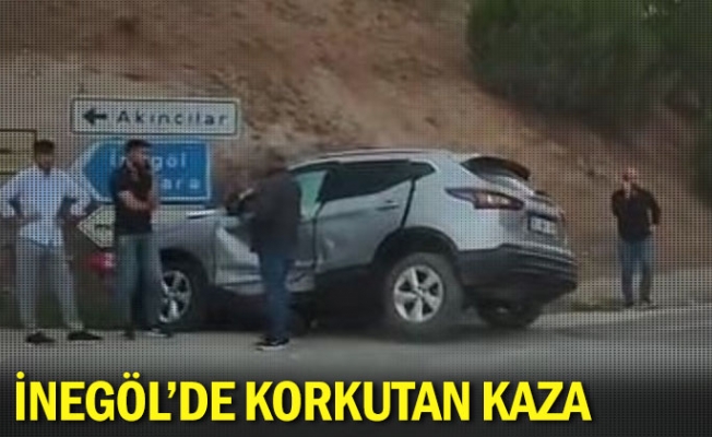 İnegöl'de korkutan kaza