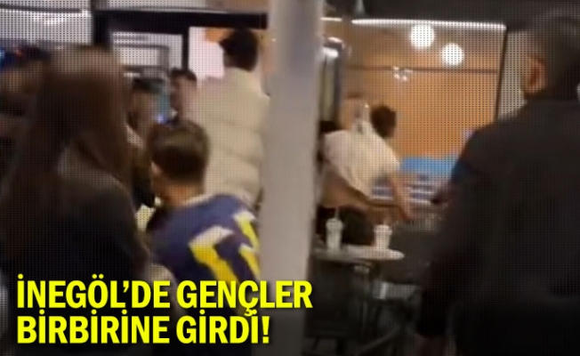 İnegöl'de gençler birbirine girdi!