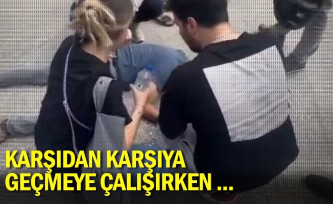 Karşıdan karşıya geçmeye çalışırken ...