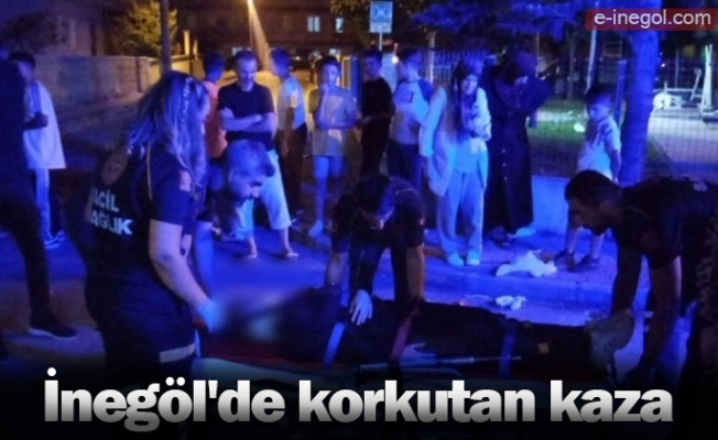 İnegöl'de korkutan kaza