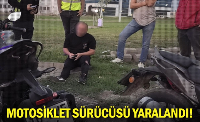 Motosiklet sürücüsü yaralandı!