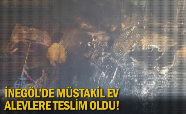 İnegöl'de müstakil ev alevlere teslim oldu