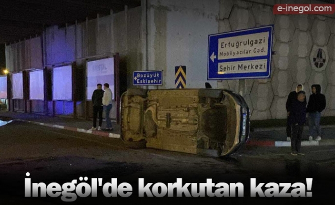 İnegöl'de korkutan kaza!