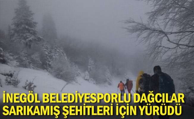 İnegöl Belediyesporlu Dağcılar Sarıkamış Şehitleri İçin Yürüdü