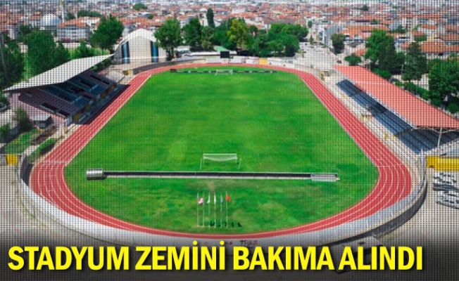 Stadyum zemini bakıma alındı