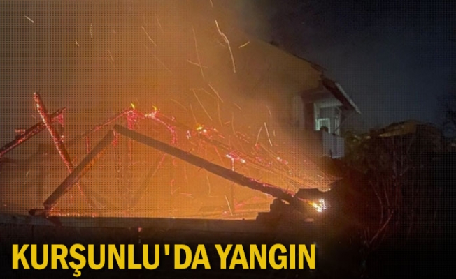 Kurşunlu'da yangın